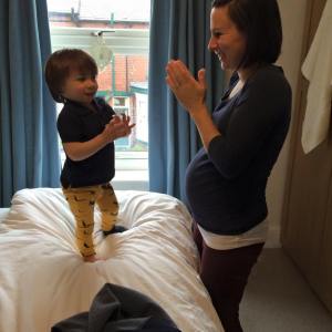 when the bump was waaay smaller!